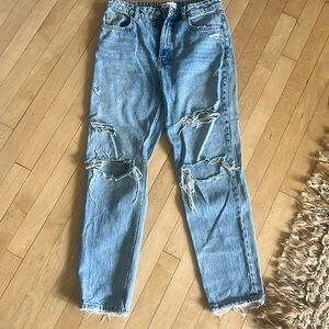 Zara Blue ripped jeans